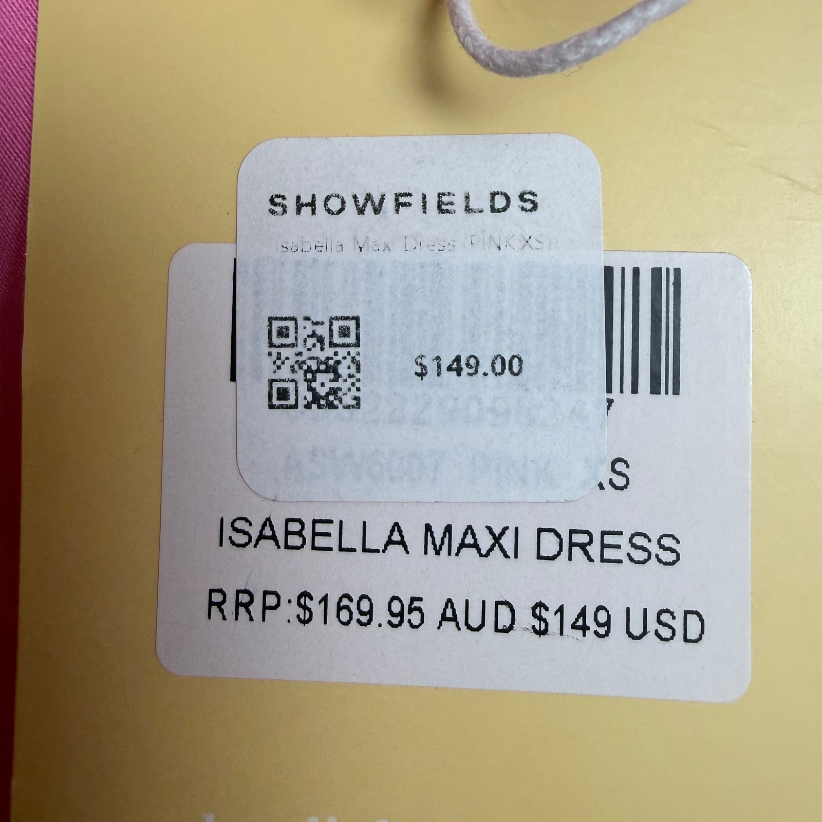 Charlie Holiday Isabella Maxi Dress Pink Cotton Tiered Nwt 2 Pullover Style — image 5 of 8